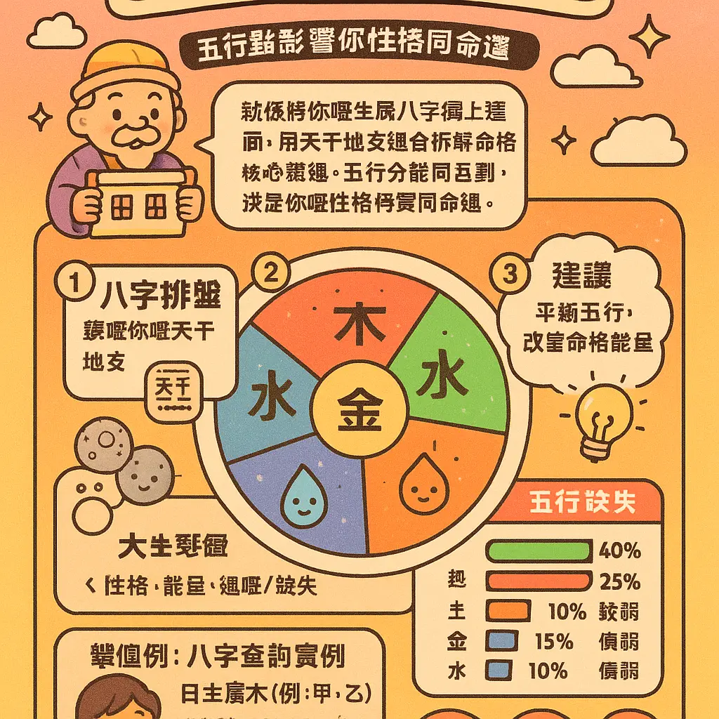 五行查詢 - 古法八字